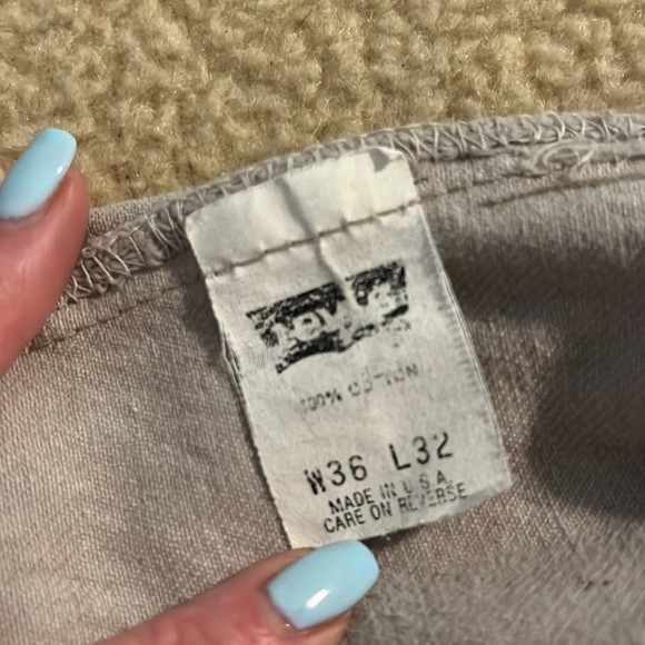 Vintage Levi 501 Jeans - Button Fly - Light Blue/Grey 36x32 - Picture 8 of 9